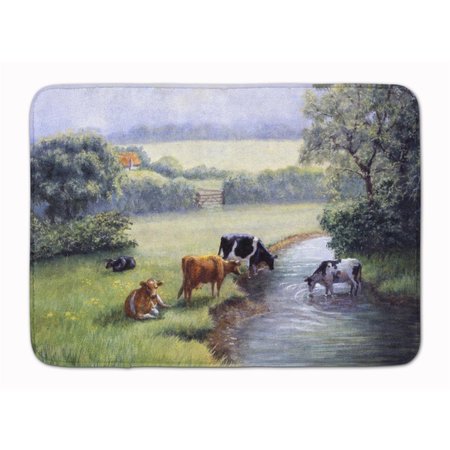 MICASA Cows Drinking at the Creek Bank Machine Washable Memory Foam Mat MI231216